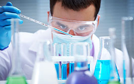 Lebensmittelchemiker-Labor-Reagenzglas