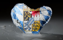 Bayernwappen-Herzförmiges-schmelzendes-Eis